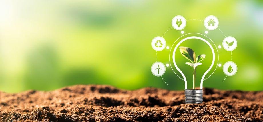 Renewable, sustainable energy sources concept Digitalisierung für Nachhaltigkeit mit Energy++